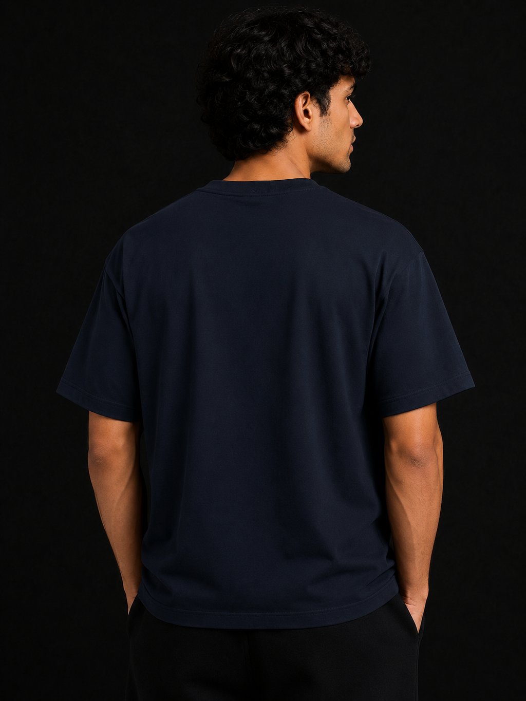 AHNKAR Embroidered  Unisex Terry Oversized Tee