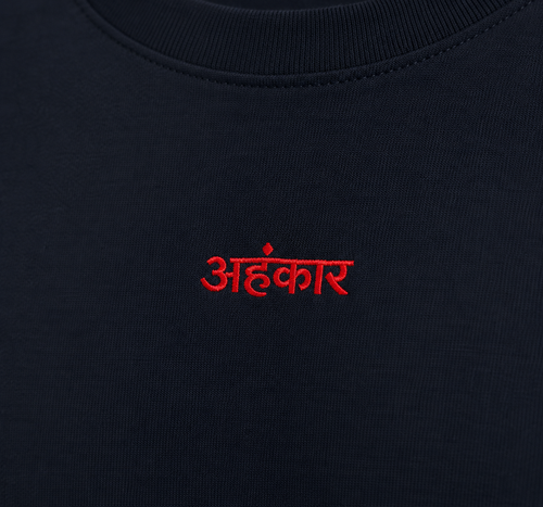 AHNKAR Embroidered  Unisex Terry Oversized Tee